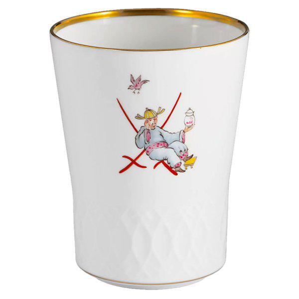 Champagne cup drinking cup with sword relief motif Chinoiserie by Meissen
