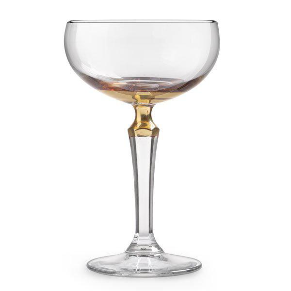 SPKSY Imperfect Gold champagne glass from Libbey