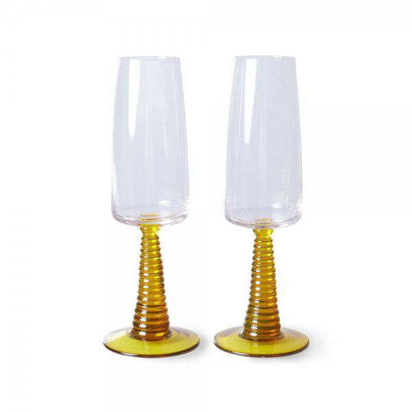Yellow champagne glasses (2 pieces) from HKliving