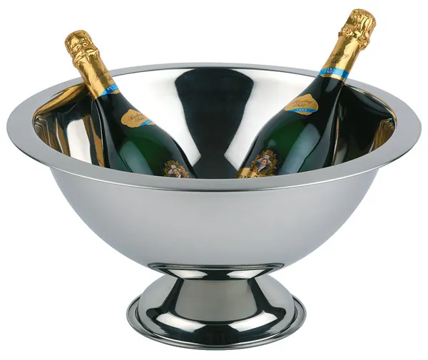 Champagne cooler D: 45 / 21 cm, H: 23 cm, I: 12 ltr., stainless steel, high-gloss polished