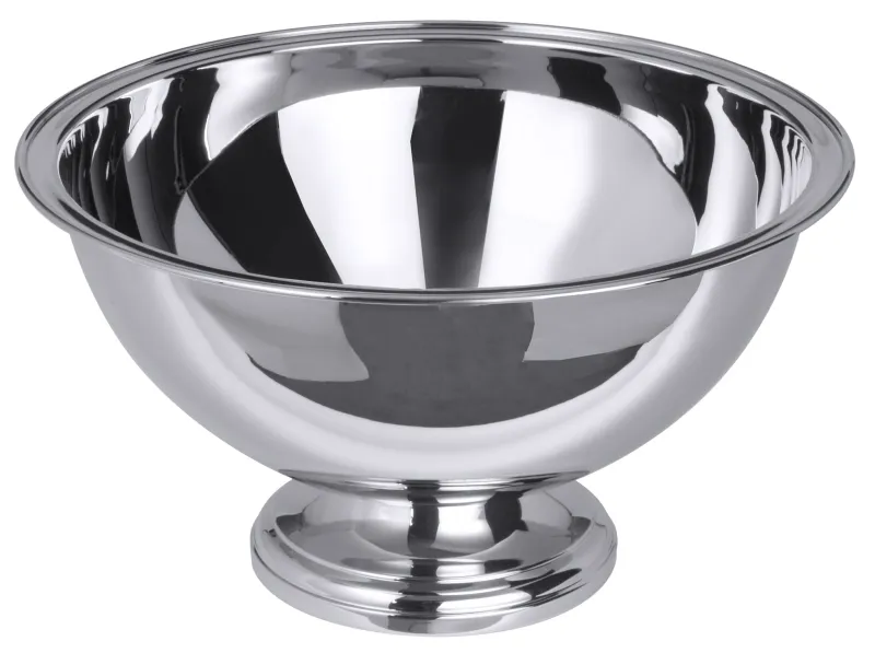 Champagne cooler with extra-wide rim, stainless steel, I: 15 ltr., D: 40 cm, H: 30 cm