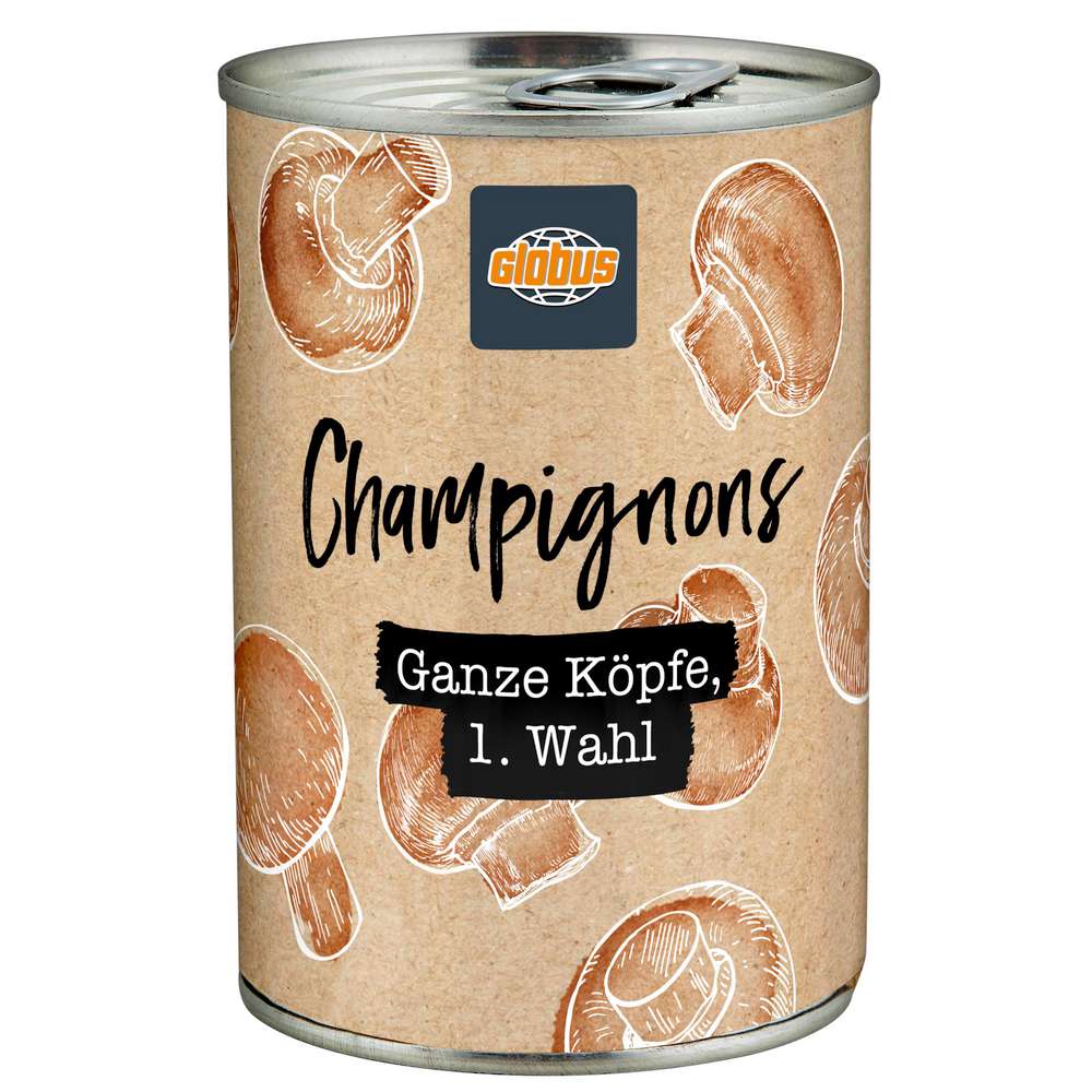GLOBUS Mushrooms, whole heads, 1st choice