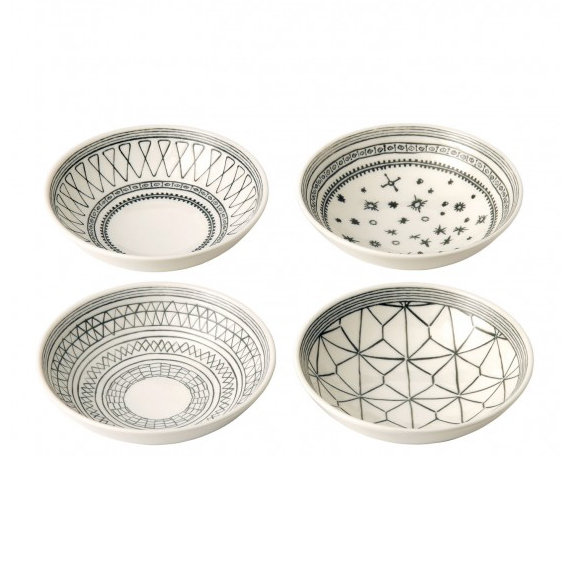 Royal Doulton Charcoal Gray Cup Set 4 Parts