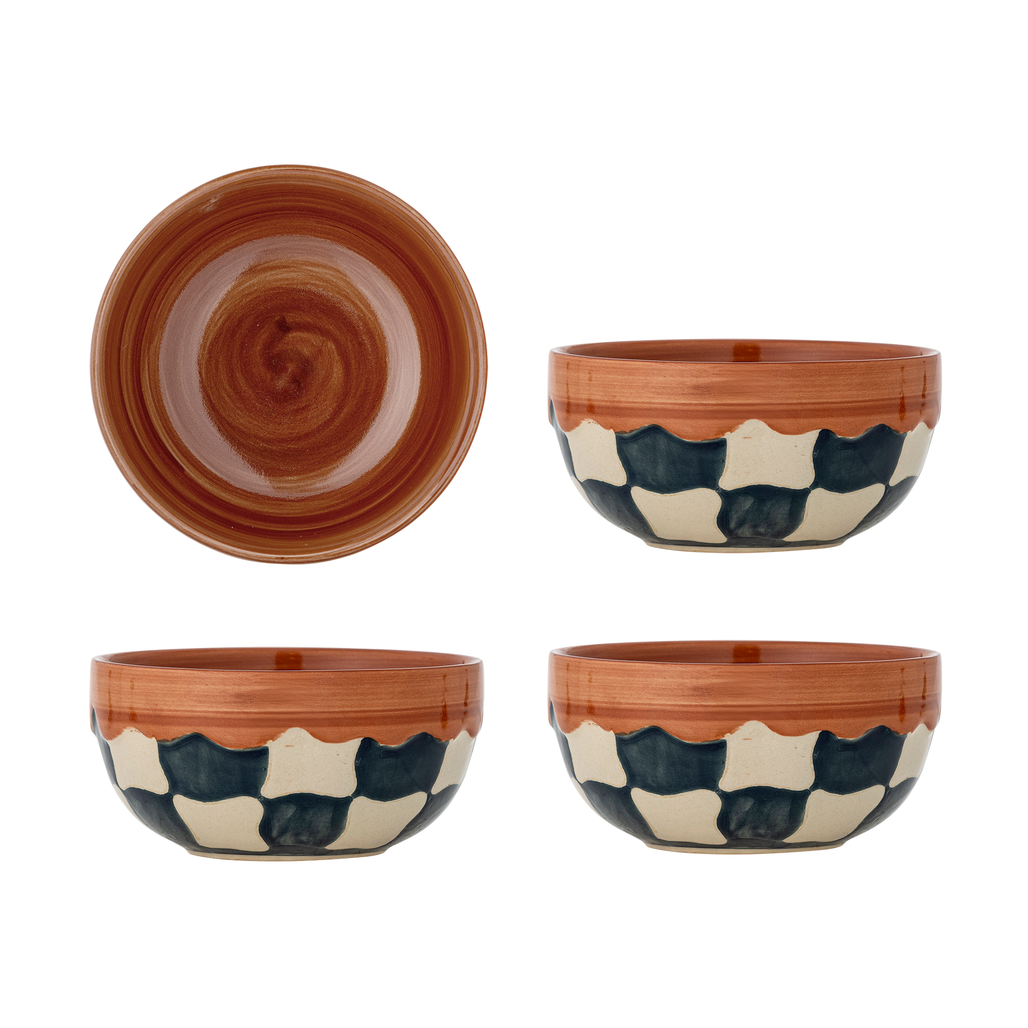 Bloomingville Check bowl 4-pack Ø14 cm