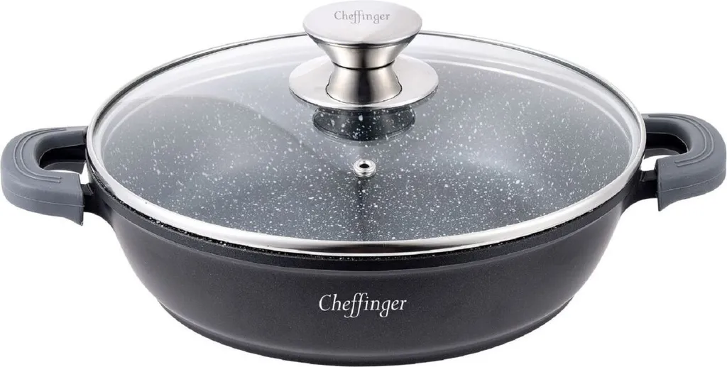 Cheffinger saucepan, serving pan, braising pan, induction compatible, Ø36cm, cast aluminum pot/pan