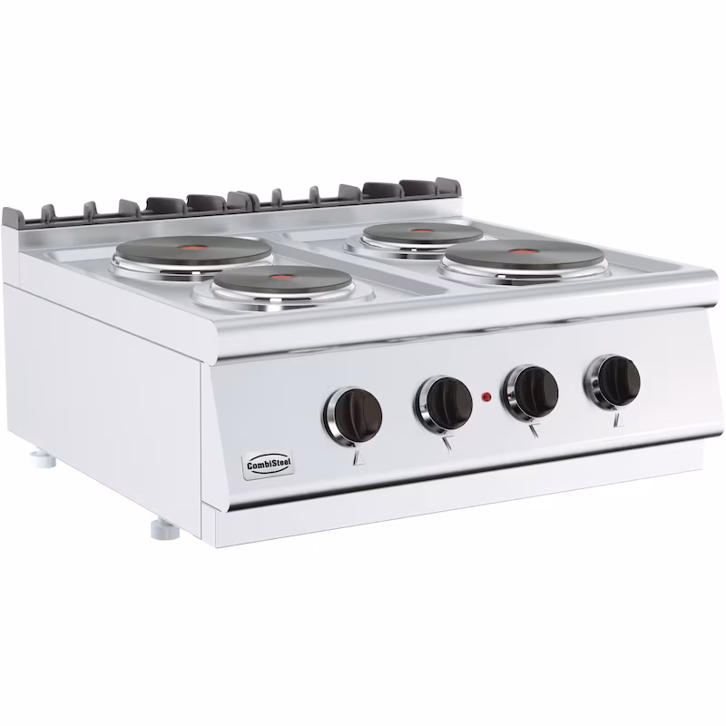 Chefgastro Base 700 electric stove, 4 burners, WxDxH 800x700x300mm