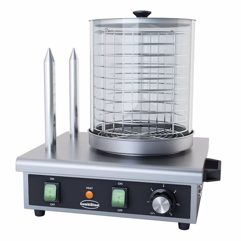 Chefgastro Hot Dog Machine with 2 Bread Warmers WxDxH 330x290x410mm