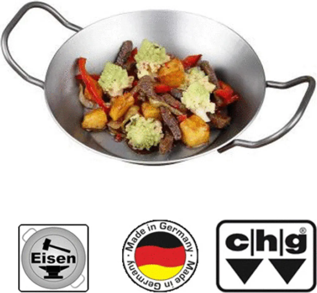 CHG iron frying pan with 2 handles, 2 mm thick, Ø 20 cm
