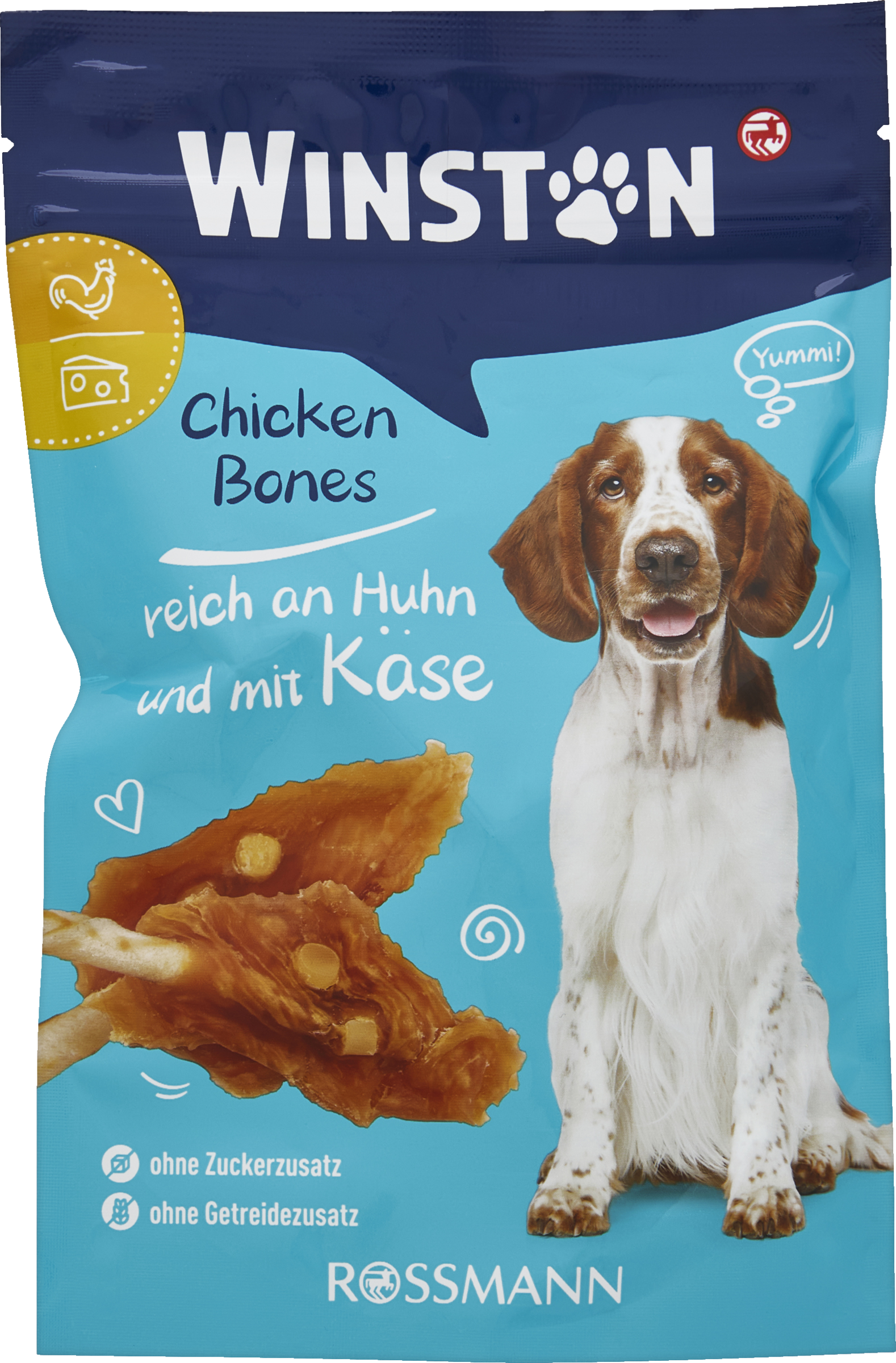 Winston Chicken Bones rich in chicken and with cheese