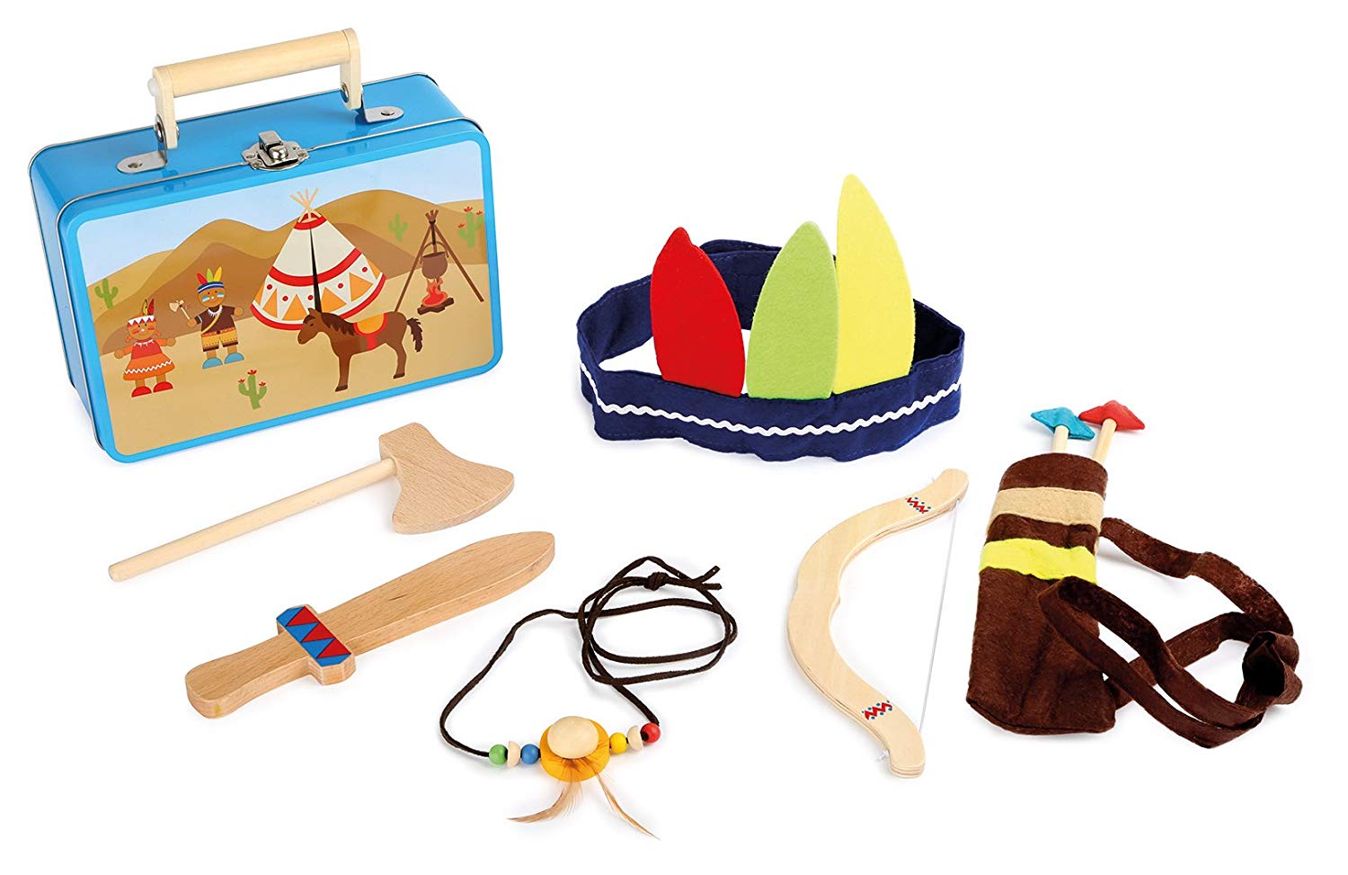 Small Foot by Legler Child Suitcase Indian Set