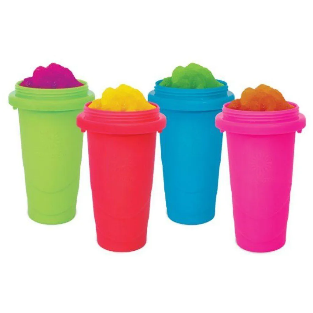 Chillfactor Slush Maker Slushy Ice Cups 4 pcs 240ml Ice Machine Slush Ice Maker Slush Ice, made of shatterproof polypropylene, Slush Cups Ice Cups