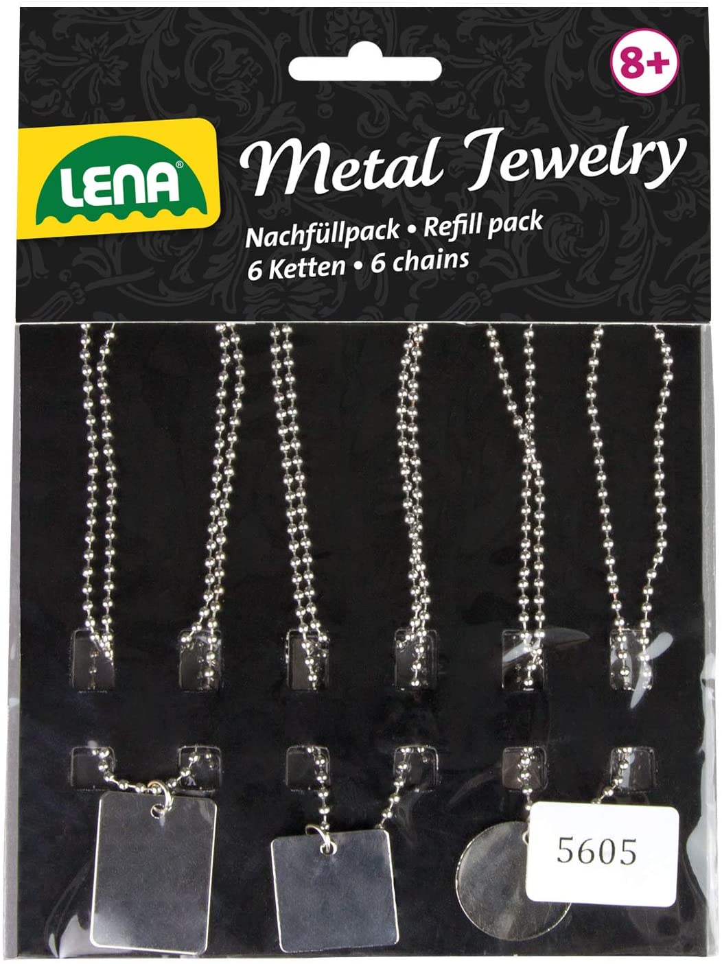 Lena 42657Ec Refill Pack With 6 Metal Chains And Pendants 42655 Engravers 