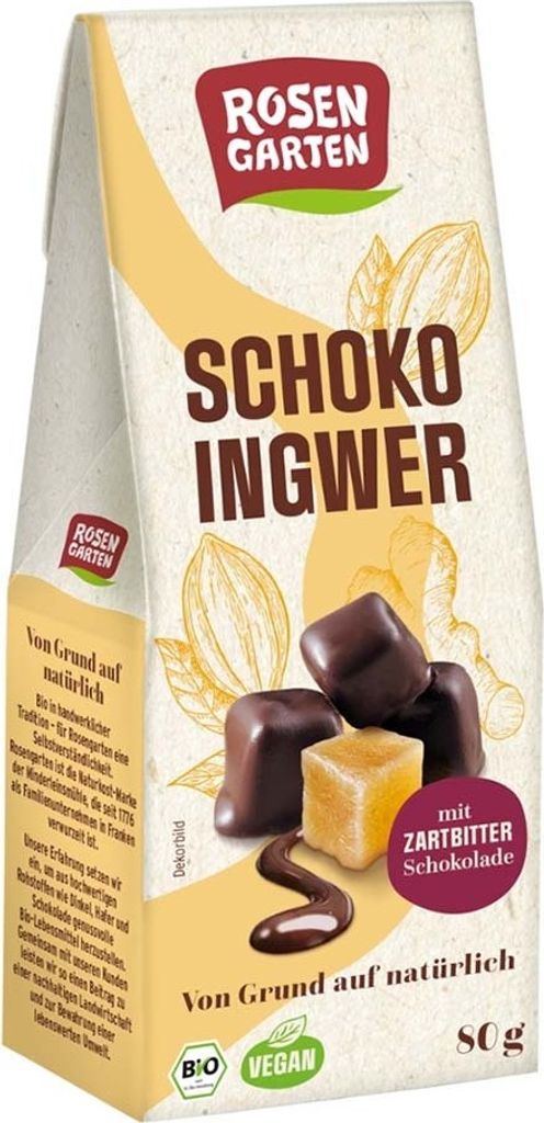 Rosengarten Naturkost Chokladingefära (80 g) 80g