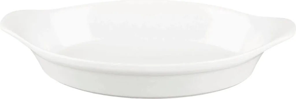 CHURCHILL Cookware oval serving pan with handle, capacity: 0.78 liters, white