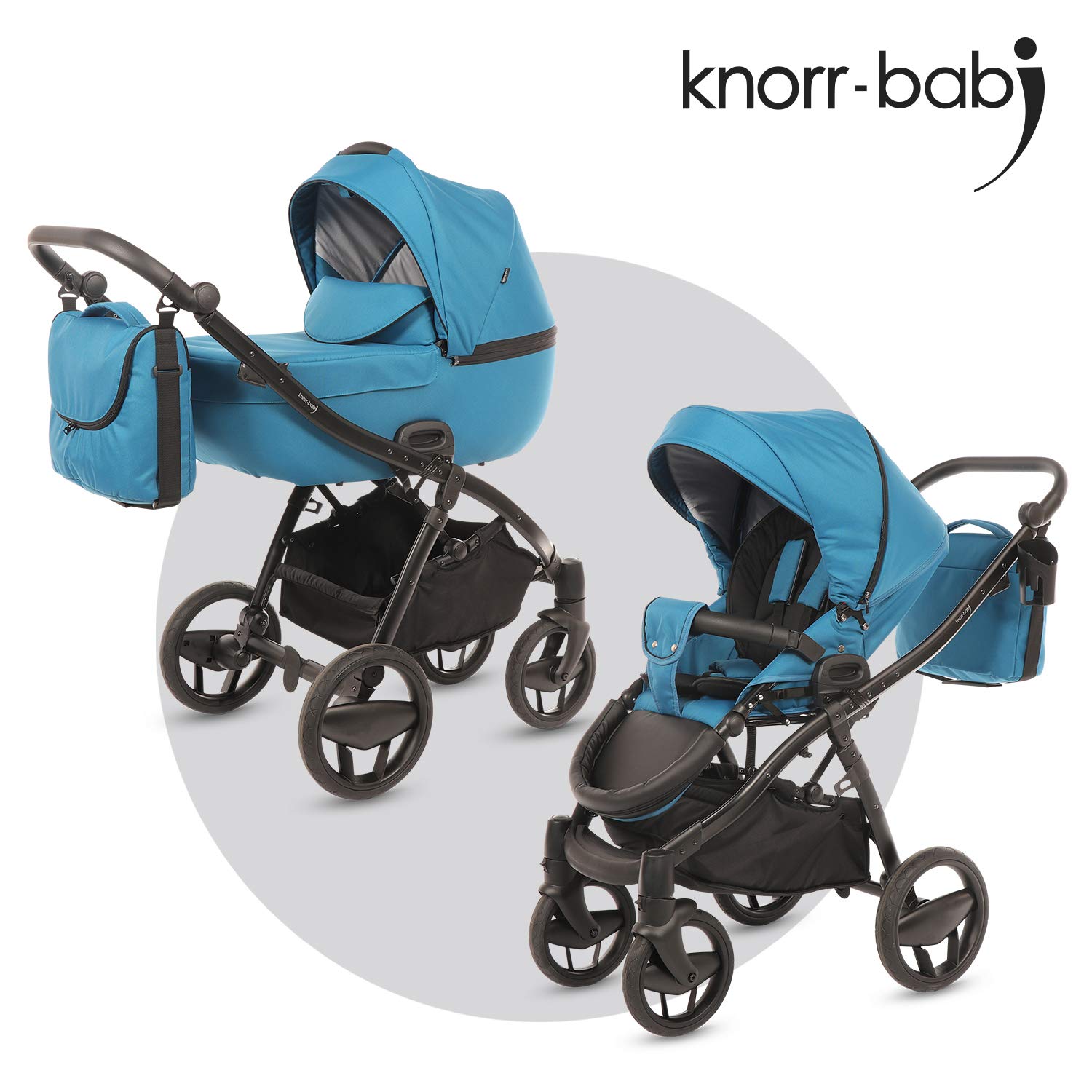 Knorr-Baby 2365-08 Piquetto Plain Teal / Green