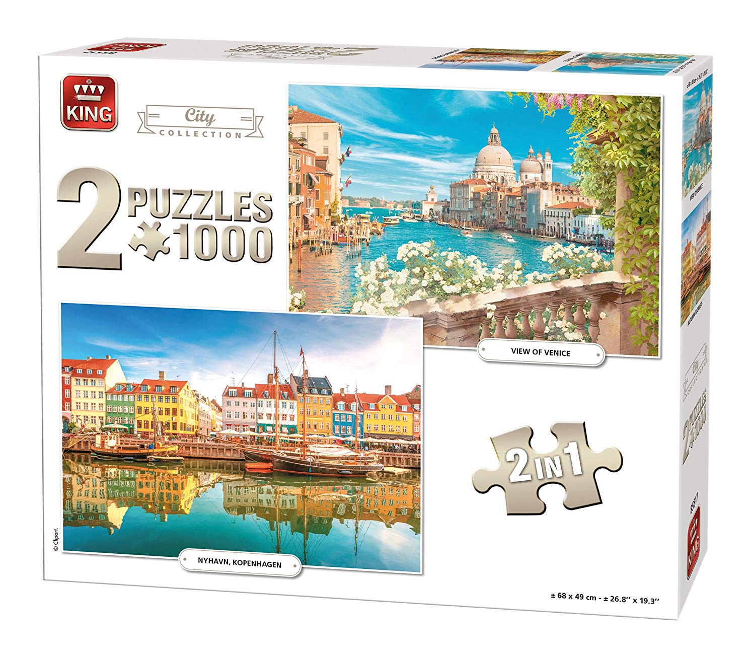 King City Collection Puzzle 1000 Pieces - 2 Puzzles