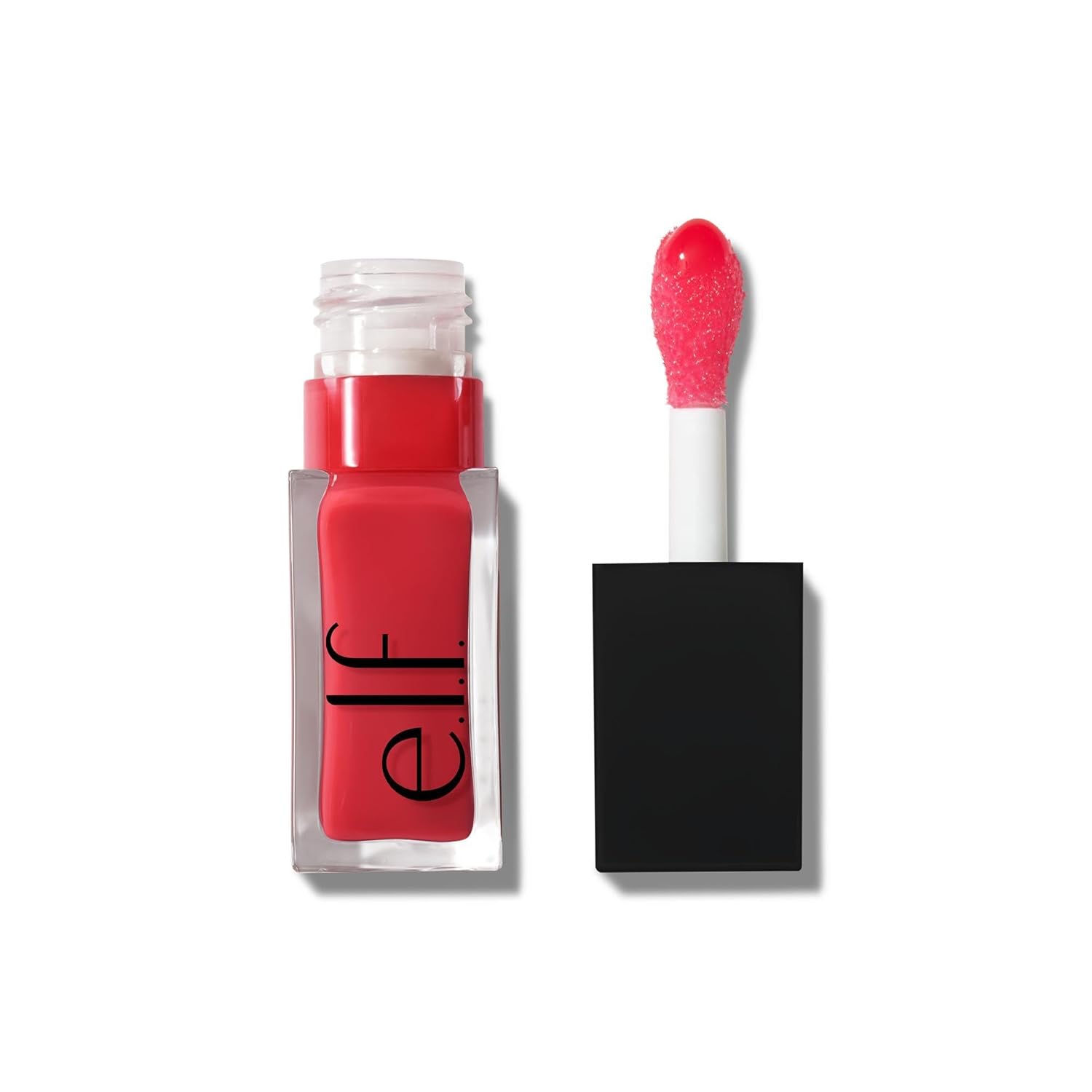 e.l.f. eleven. Glow Reviver Lip Oil, Nourishing, Tinted Lip Oil for a High Gloss Finish, Enriched with Jojoba Oil, Vegan & Cruelty Free, Red Delicious