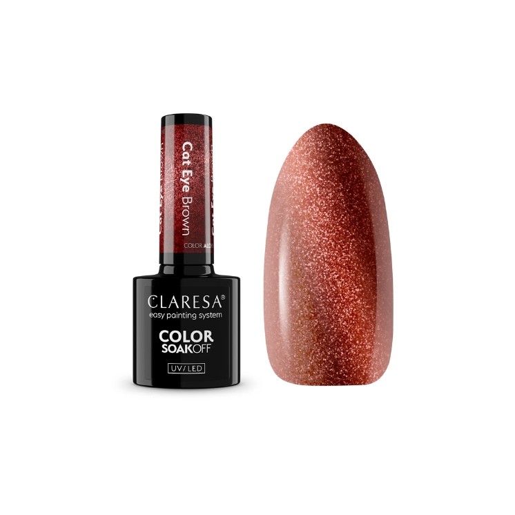 Claresa Alchemy Cat Eye Hybrid Nail Polish Brown 5g