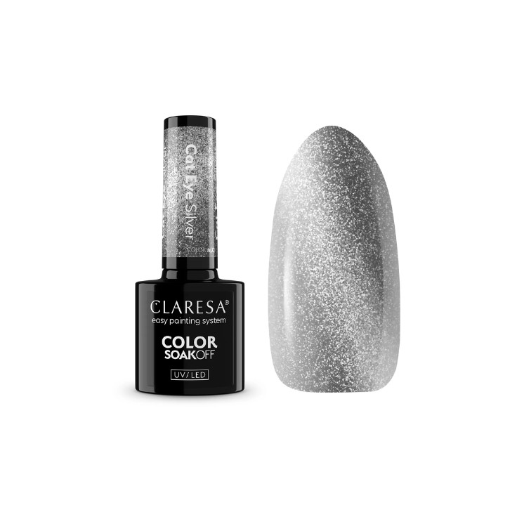 Claresa Alchemy Cat Eye Hybrid Nail Polish Silver 5g