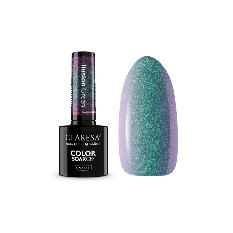Claresa Alchemy Illusion Hybrid Nail Polish Green 5g