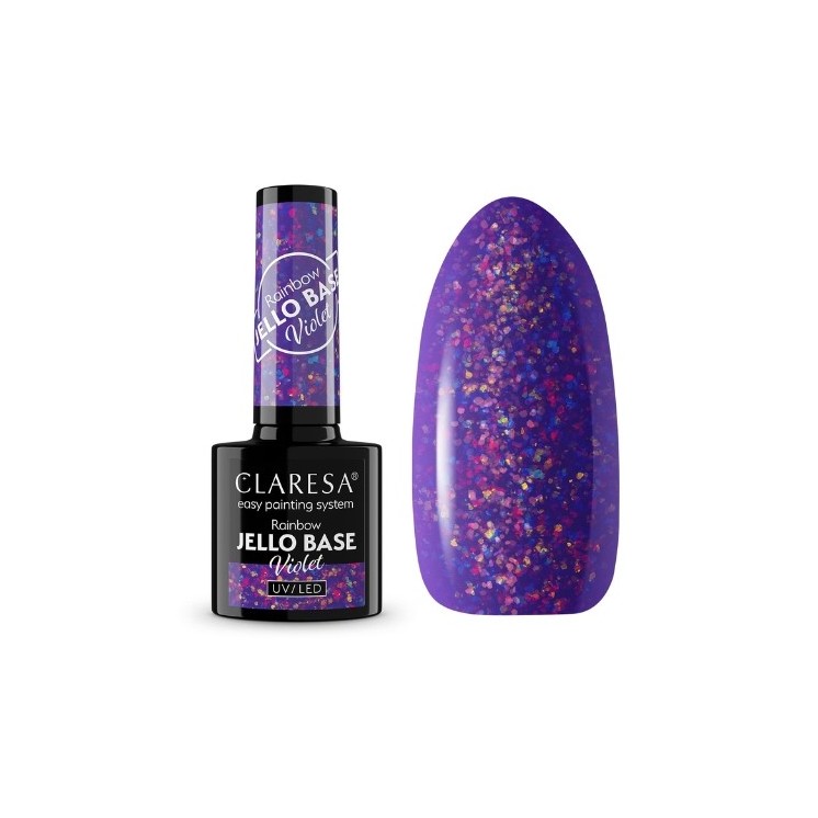 Claresa Hybrid Nail Base Rainbow Jello Base 5g Violet