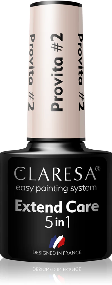 Claresa Extend Care 5 in 1 Provita base coat for gel nails with regenerating effect Farbton #2 5 g