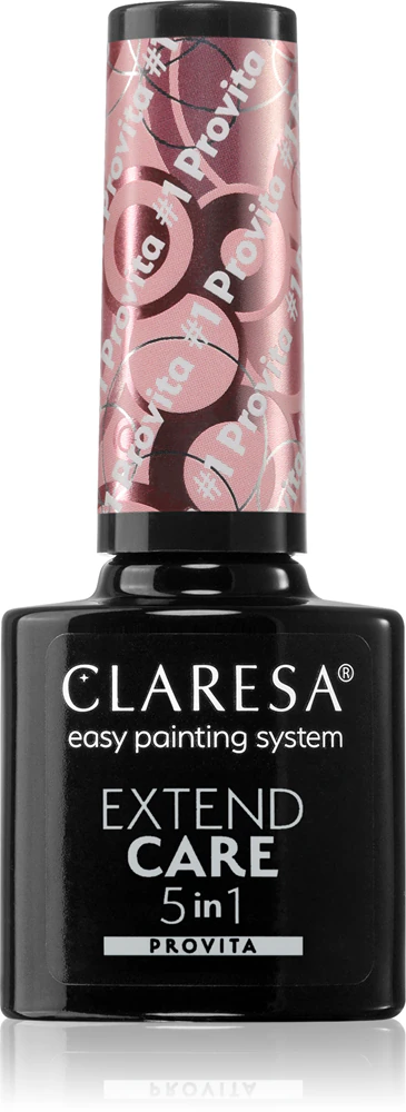 Claresa Extend Care 5 in 1 Provita base coat for gel nails with regenerating effect Farbton #1 5 g
