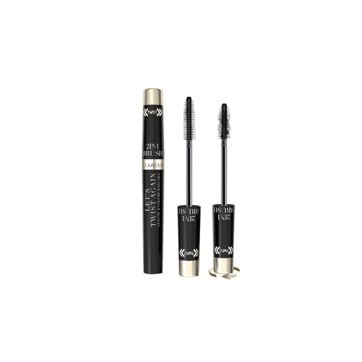 Claresa Let's Twist Again 2in1 Lengthening and Thickening Mascara Black 7g