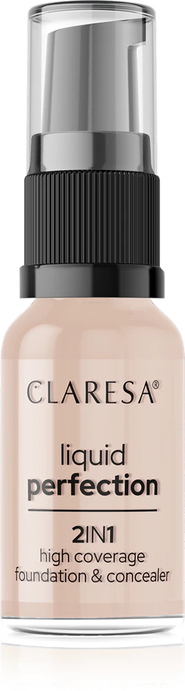 Claresa Liquid Perfection 2in1 make-up with high coverage Farbton 103 Cool Medium 18 g