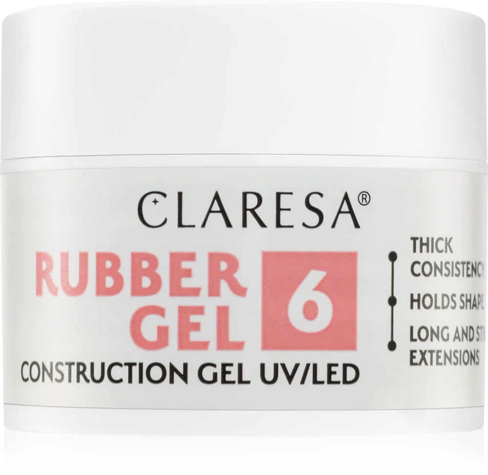 Claresa Rubber Gel Construction Gel UV/LED gel polish for extended fingernails Farbton 06 12 g