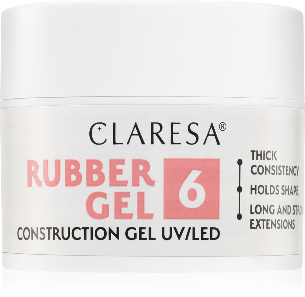Claresa Rubber Gel Construction Gel UV/LED gel polish for extended fingernails Farbton 06 45 g