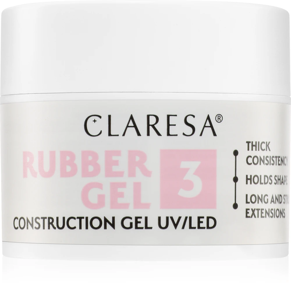 Claresa Rubber Gel Construction Gel UV/LED gel polish for extended fingernails Farbton 03 12 g