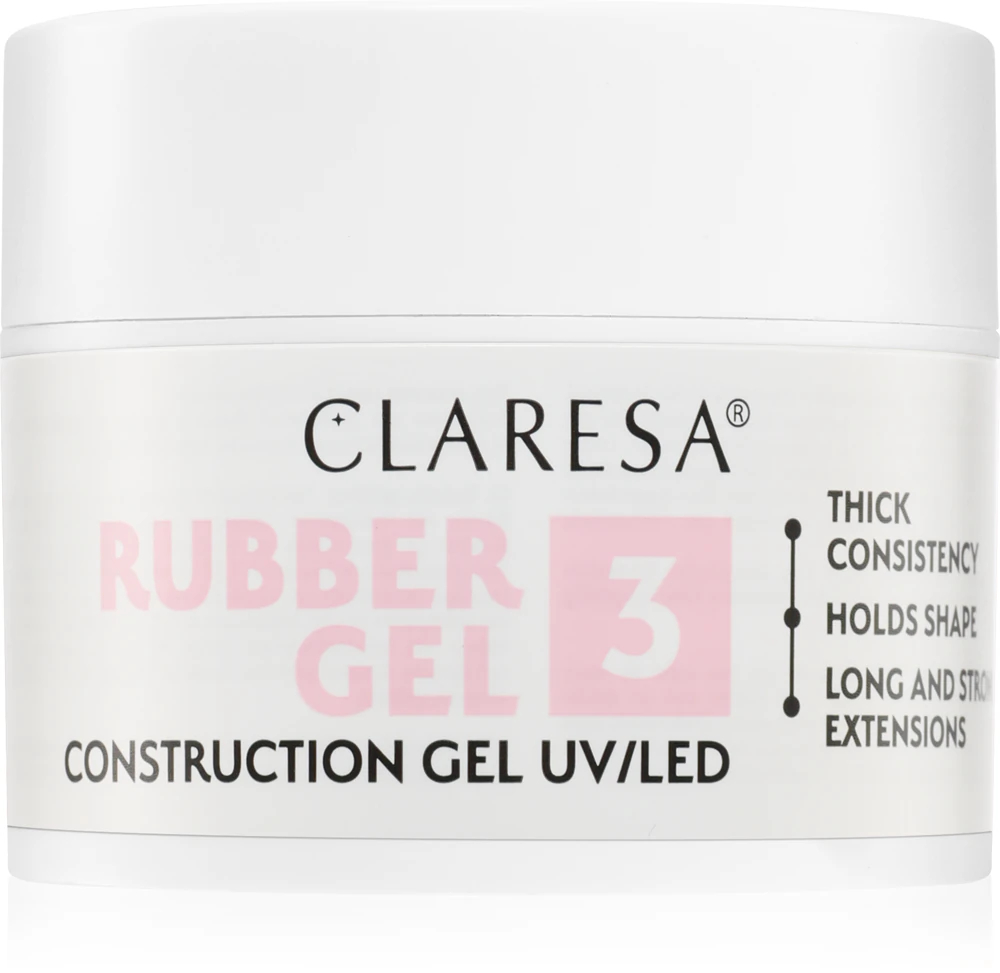 Claresa Rubber Gel Construction Gel UV/LED gel polish for extended fingernails Farbton 03 45 g