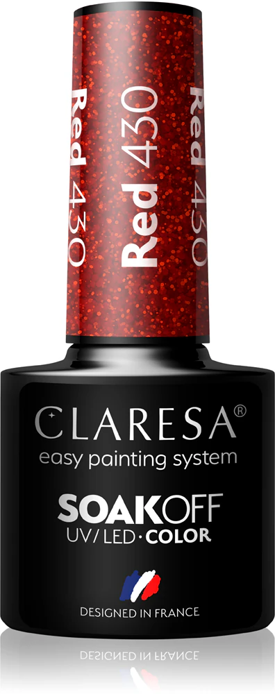Claresa SoakOff UV/LED Color Rainbow Explosion Gel Nail Polish red