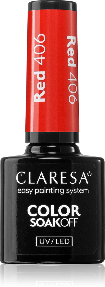 Claresa SoakOff UV/LED Color Rainbow Explosion Gel Nail Polish Farbton RED 406 5 g