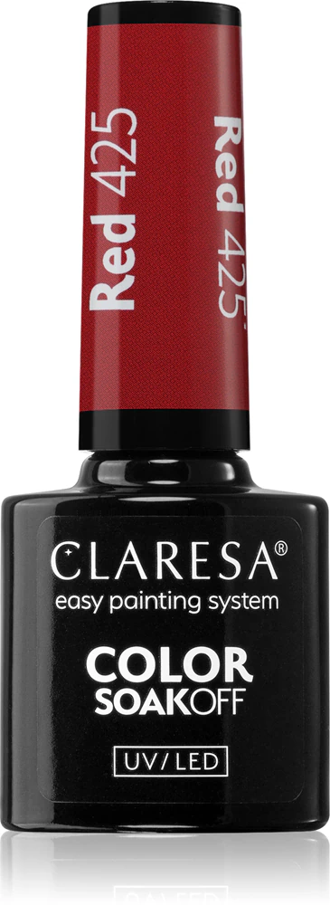 Claresa SoakOff UV/LED Color Rainbow Explosion Gel Nail Polish Farbton Red 425 5 g