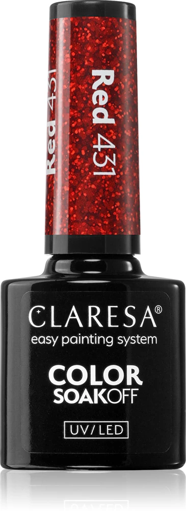 Claresa SoakOff UV/LED Color Warm Feelings Gel Nail Polish Farbton RED 431 5 g