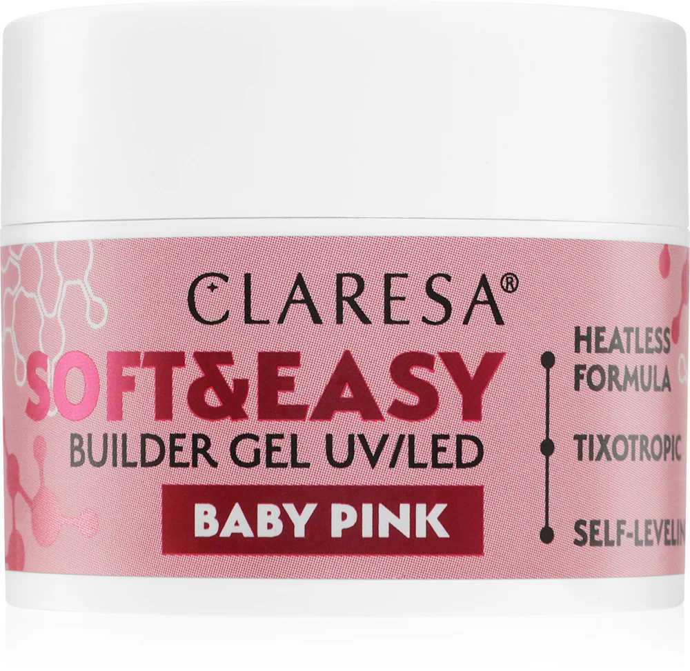 Claresa Soft&Easy Builder Gel base gel for nails Farbton Baby Pink 12 g