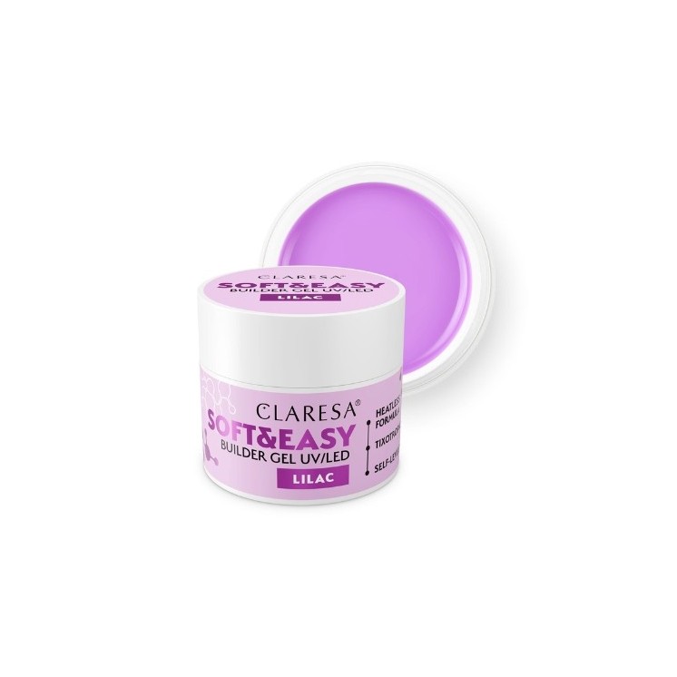 Claresa Soft & Easy Lilac Nail Builder Gel 45 g