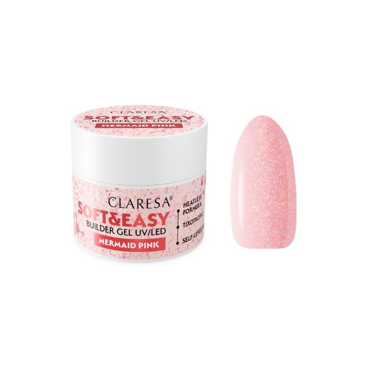 Claresa Soft & Easy Mermaid Pink Nail Builder Gel 45 g
