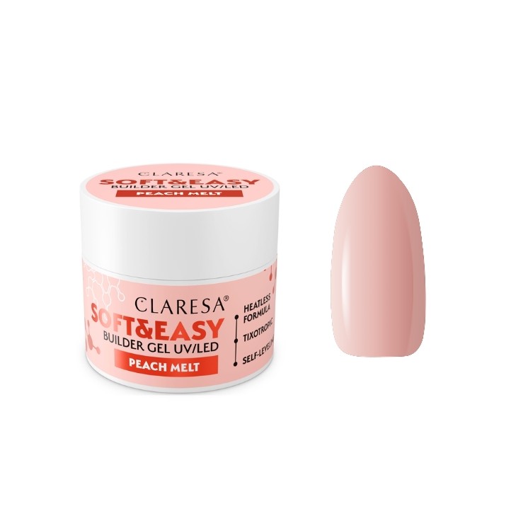 Claresa Soft & Easy Peach Melt Nail Builder Gel 45 g