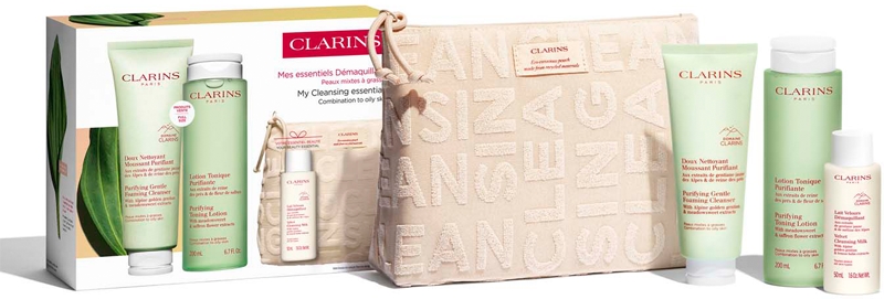 Clarins Cleansing Essentials Combination To Oily Skin Gift Set for mixed to oily skin