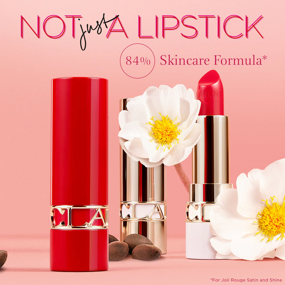 Clarins Joli Rouge Shine lipstick with glitter and moisturizing effect