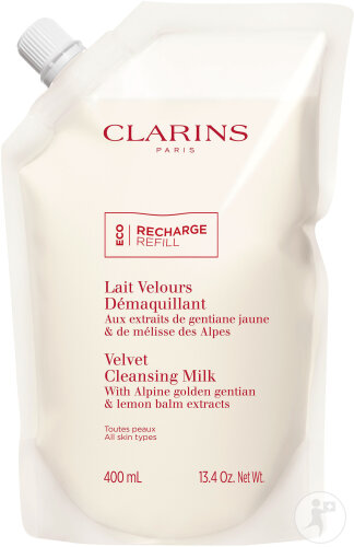 Clarins Velvety Cleansing Milk All Skin Types Refill Bag 400ml