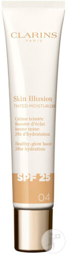 Clarins Skin Illusion Tinted Face Cream Moisture And Glow SPF25 Shade 04 Tube 40ml