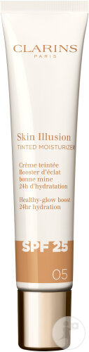 Clarins Skin Illusion Tinted Face Cream Moisture And Glow SPF25 Shade 05 Tube 40ml