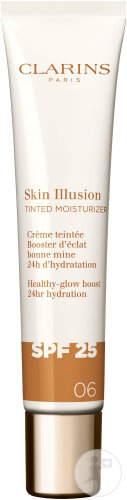 Clarins Skin Illusion Tinted Face Cream Moisture And Glow SPF25 Shade 06 Tube 40ml