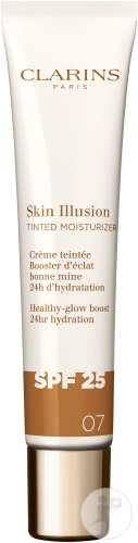 Clarins Skin Illusion Tinted Face Cream Moisture And Glow SPF25 Shade 07 Tube 40ml