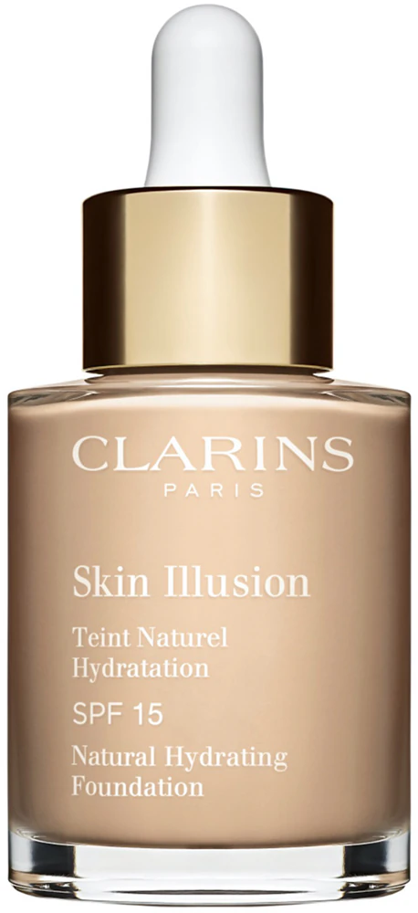 Clarins Skin Illusion Natural Hydrating Foundation brightening, moisturizing makeup SPF 15 Farbton 105N Nude 30 ml