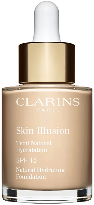 Clarins Skin Illusion Natural Hydrating Foundation brightening, moisturizing makeup SPF 15 Farbton 103N Ivory 30 ml